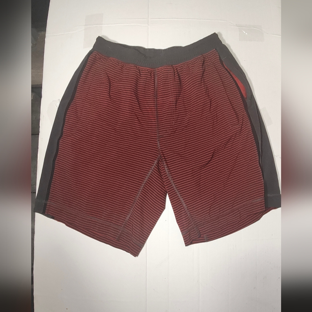 lululemon athletica Men's Red and Black Athletic Shorts. Please See Pictures.